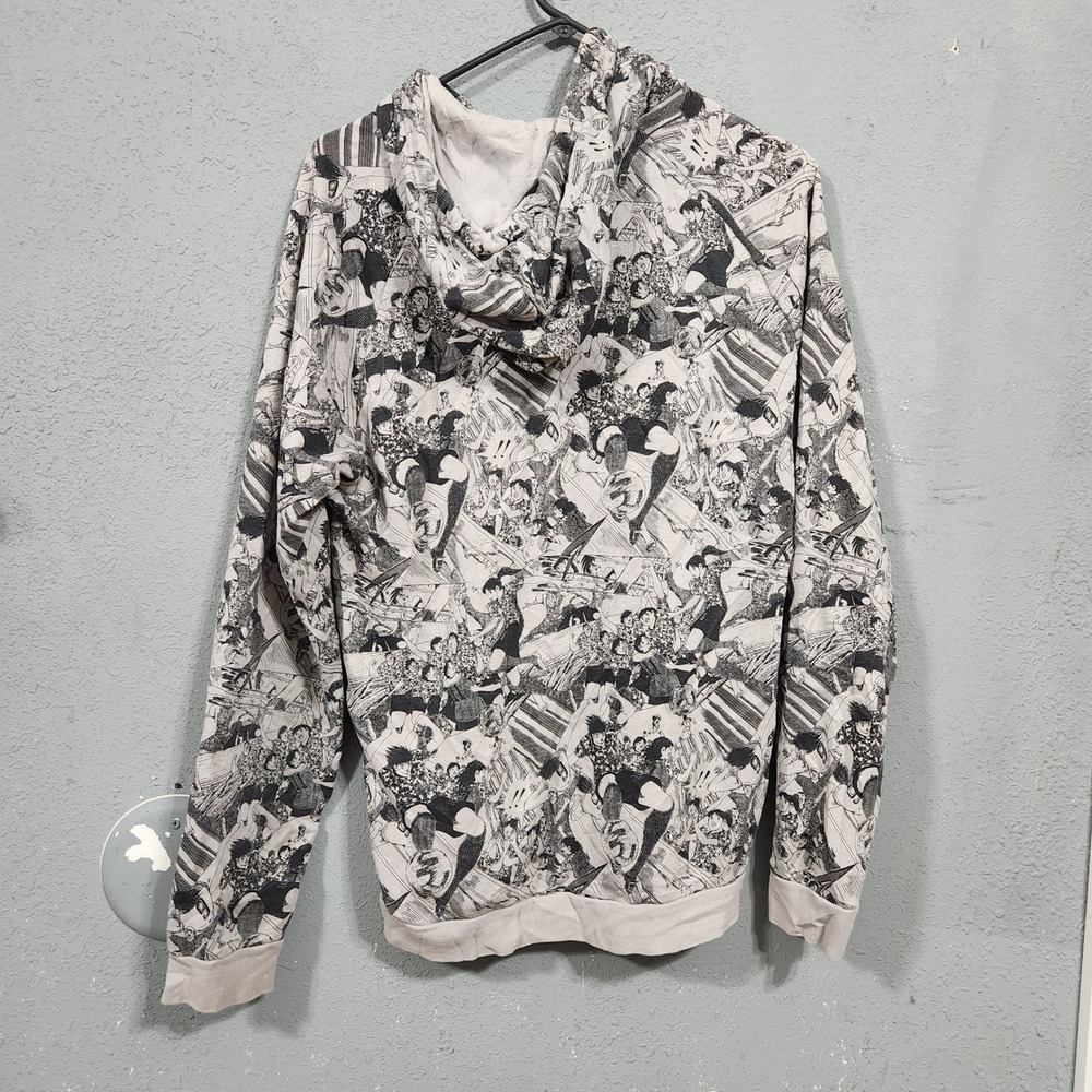 Adidas captain Tsubasa Manga Aop Hoodie Black White Pink Logo Men's Size M - Picture 5 of 9